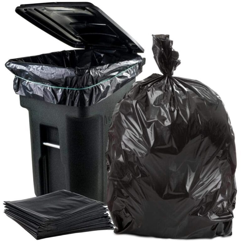 black biodegradable garbage bag