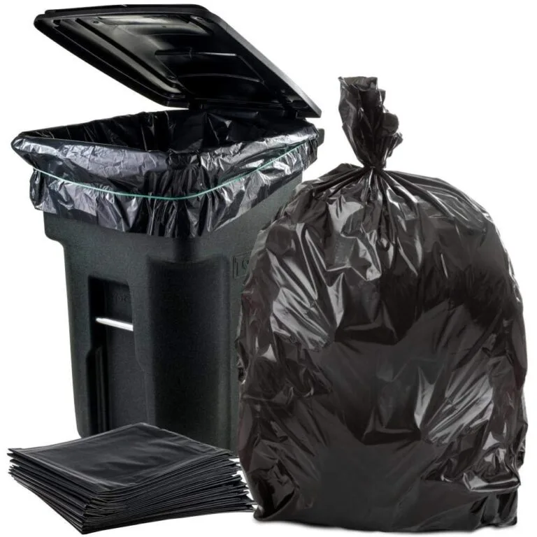 black biodegradable garbage bag